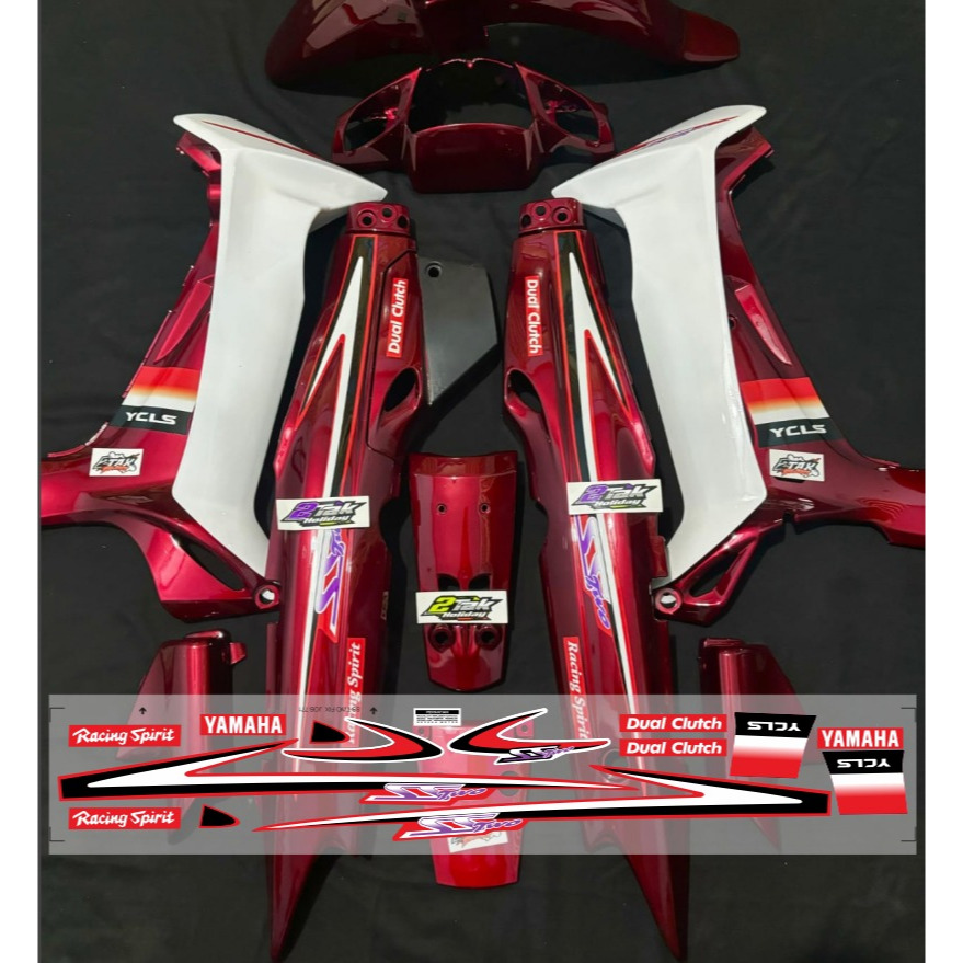 STRIPING FIZ R SS TWO CUSTOM MERAH