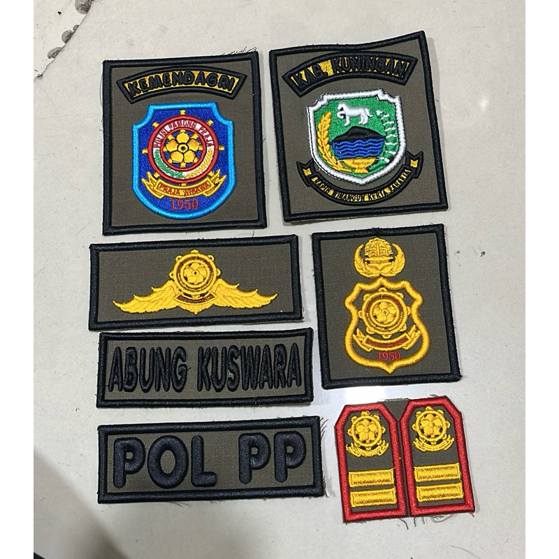 logo bordir komputer timbul Satpol PP