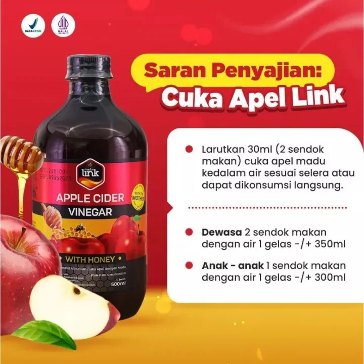 

LINK - Cuka Apel Organik Premium - Apple Cider Vinegar With Honey 500ml