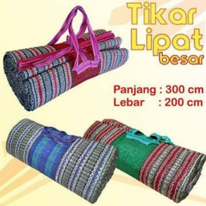 Tikar Karpet Hajatan Jumbo Tanpa Sambungan Tebal /Tikar Anyam Gulung