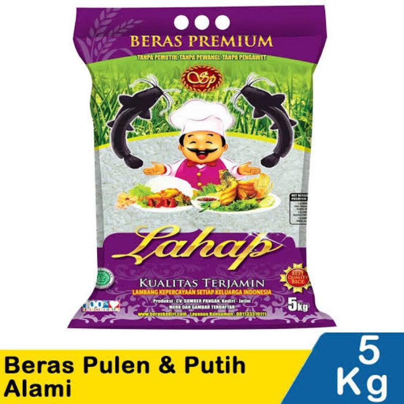 

Beras Lahap Lele Pulen Dan Putih Alami 5kg