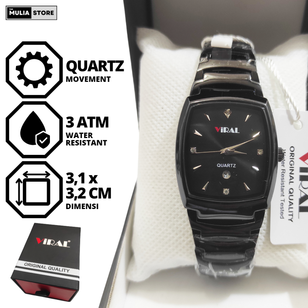 VIRAL Jam Tangan Wanita Viral Original Tanggal Analog