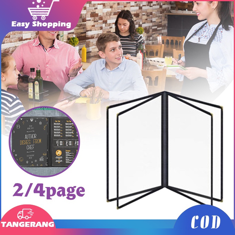 

Murah A4 Buku Menu Restoran Kulit Cover Menu Cover Pelindung Menu Sampul Buku RestoHitam L48