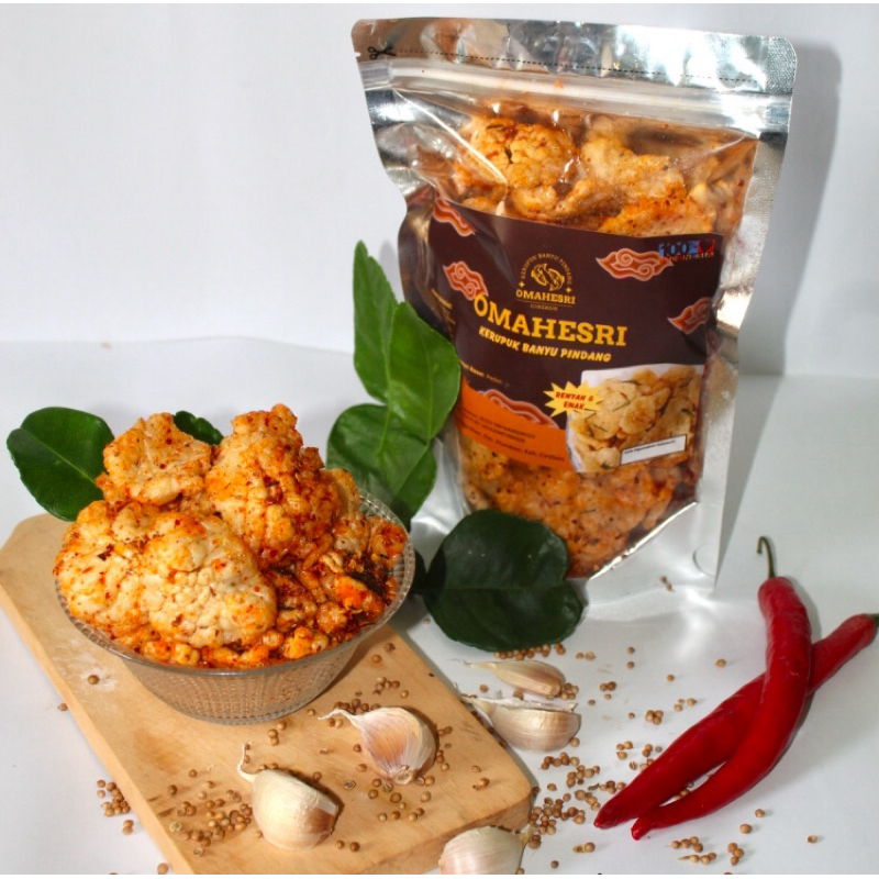 

KERUPUK BANYU PINDANG PEDAS DAUN JERUK OMAHESRI KHAS CIREBON HALAL