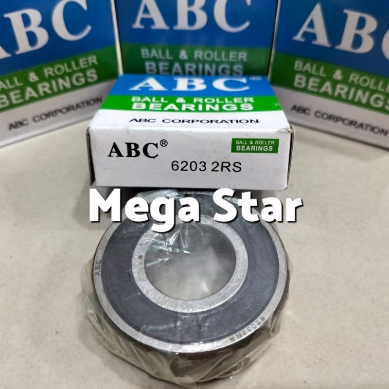 BEARING 6203 2RS ( tutup karet) ABC