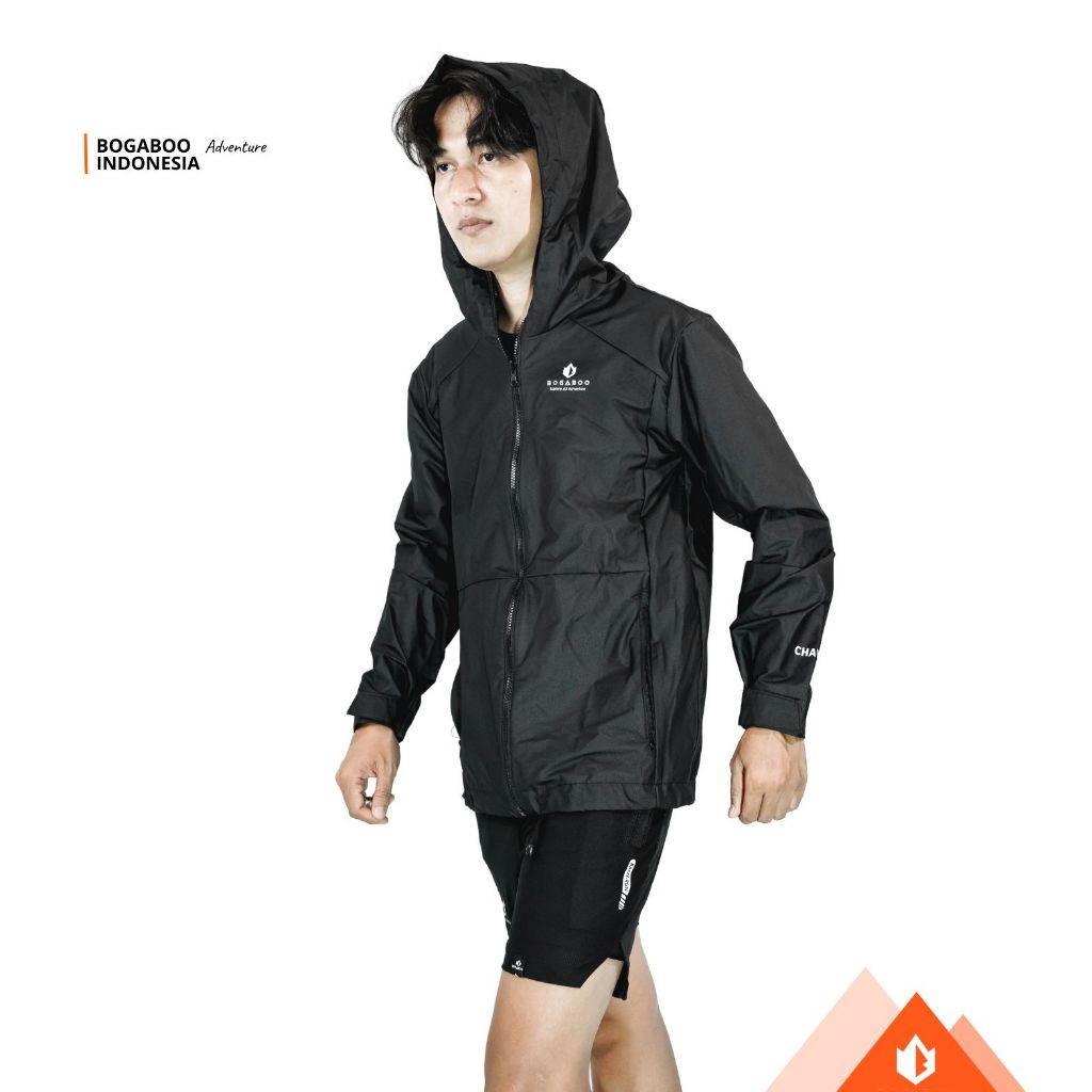 Jaket Running Bogaboo  3 Layer Seri CHAVASH  Waterproof Windbreaker Ultralight Pria Wanita  - Jacket