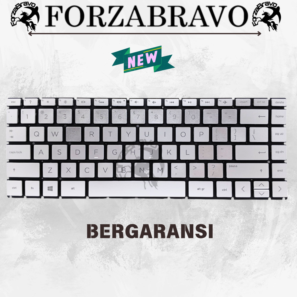keyboard Hp 14s-fq1032au 14s-fq0591au 14s-fq1135au Backlight (SILVER)