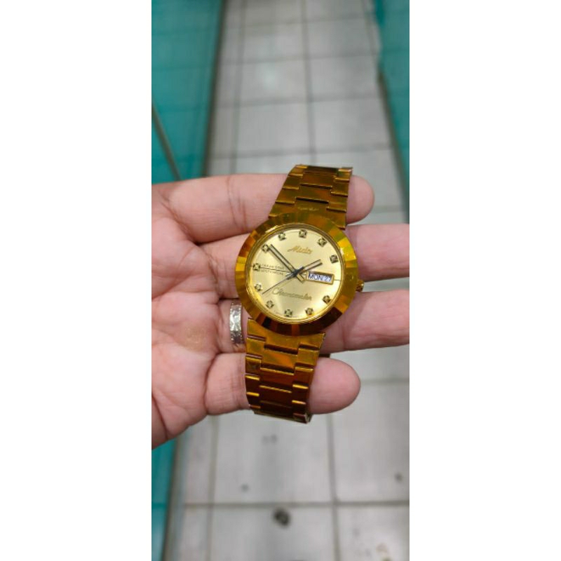 jam tangan klasik vintage mido gold otomatis kondisi baik siap pakai