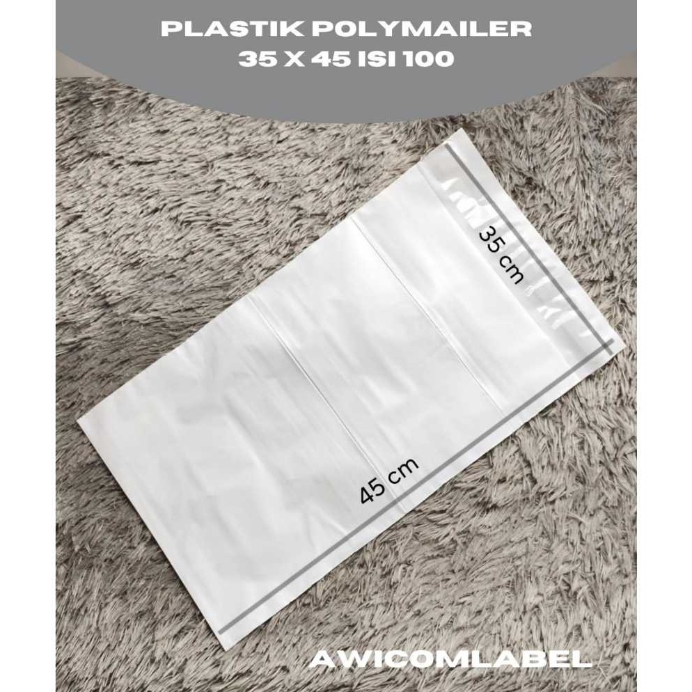 

6h Buruan Beli 35x5 POLYMAILER PUTIH Plastik Packing ukuran 35 x 5 cm isi 1 N39