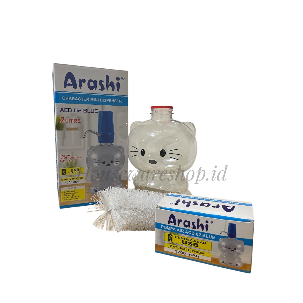 ARASHI ACD 02 BLUE / ARASHI MINI DISPENSER 2 LITER / DISPENSER MINI KARAKTER / MINI DISPENSER BIRU