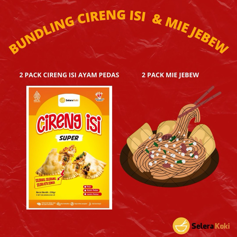 

BUNDLING CIRENG ISI AYAM PEDAS DAN MIE JEBEW