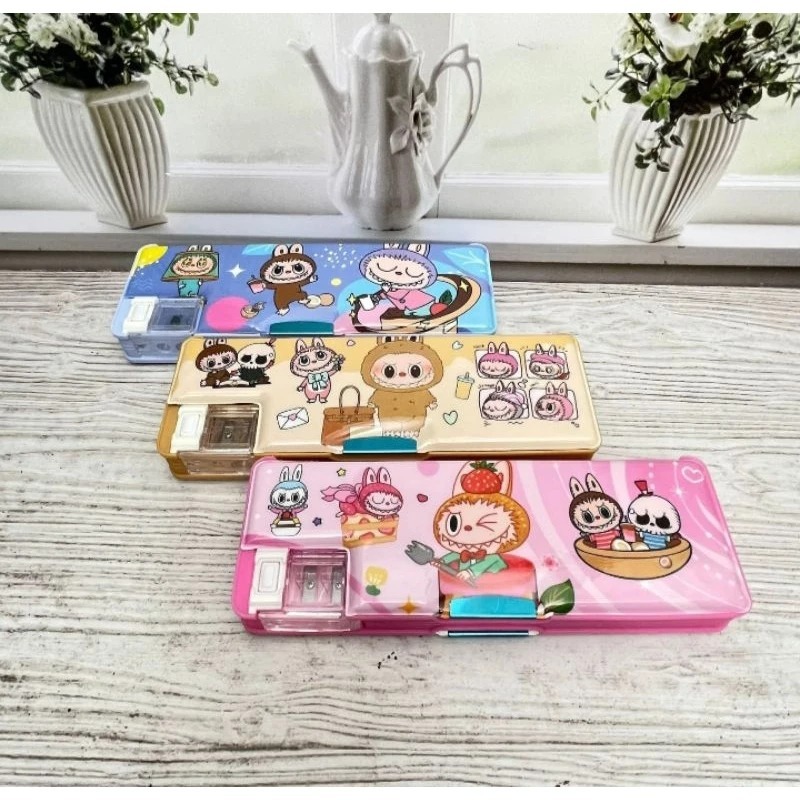 

DZ-666 KOTAK PENSIL Pena magnet Magneti Pencil Case import motif Labubu / Kotak Pensil sanrio cinnamoroll kuromi / Kotak Pensil Sekolah / Kotak Pensil Anak / Kotak Pensil