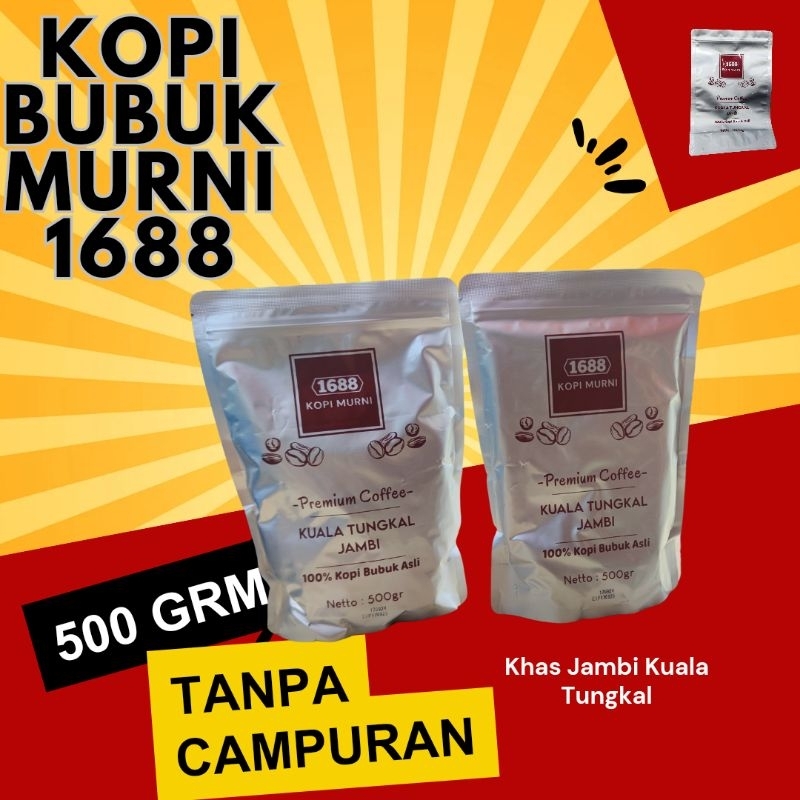 

Kopi Bubuk Premium 1688 Khas Kuala Tungkal Jambi 500 Gram