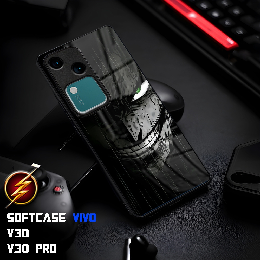 [SC14] Softcase VIVO V30 | V30 PRO | Casing Kilau Zoro | Silicon Kaca Mika Pelindung Kamera | Case K
