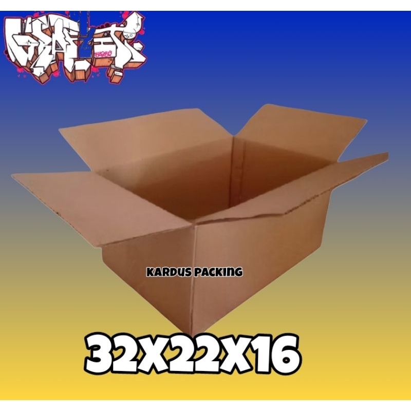 

Kardus Ukuran 32x22x16 kartonbox/kardus sedang/kardus besar/kardus packing