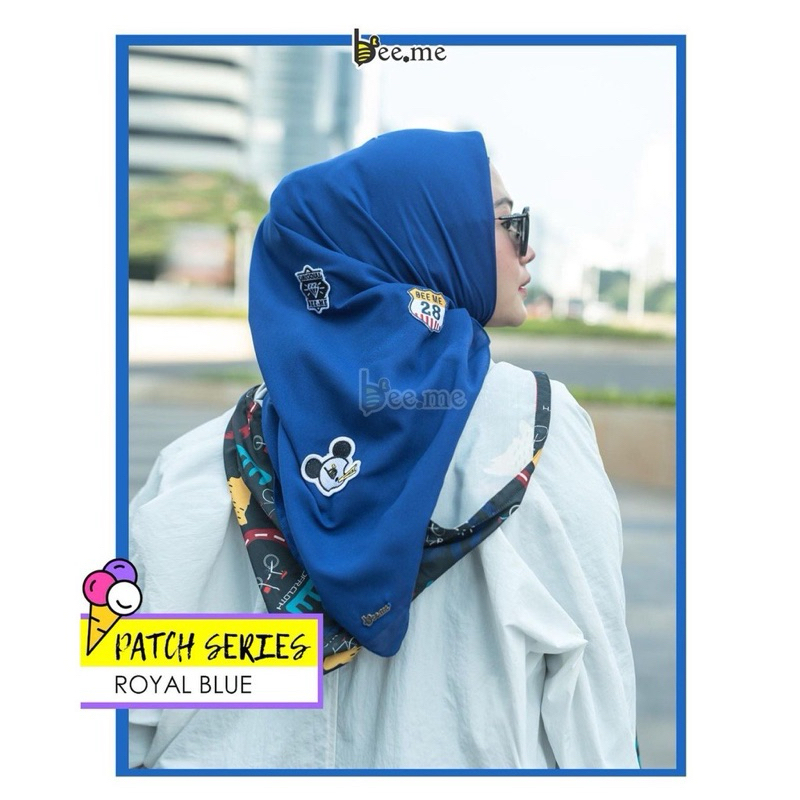 Beeme scarves - Hijab segi empat pacth series original beeme scarves