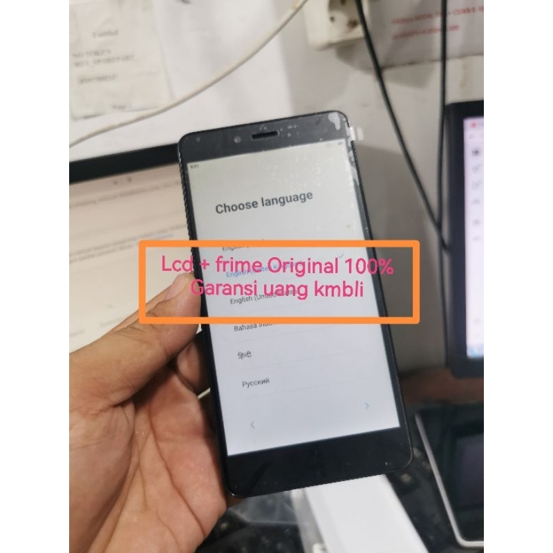 Lcd Fulset  TOUCHSCREEN TS-LAYAR DEPAN XIAOMI REDMI NOTE 2 Copotan Origianal disrtributor