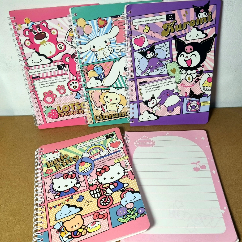 

(HARGA 1 PCS) Buku Tulis Sanrio A5 Ring Notebook isi 60 lembar buku catatan Memo Book