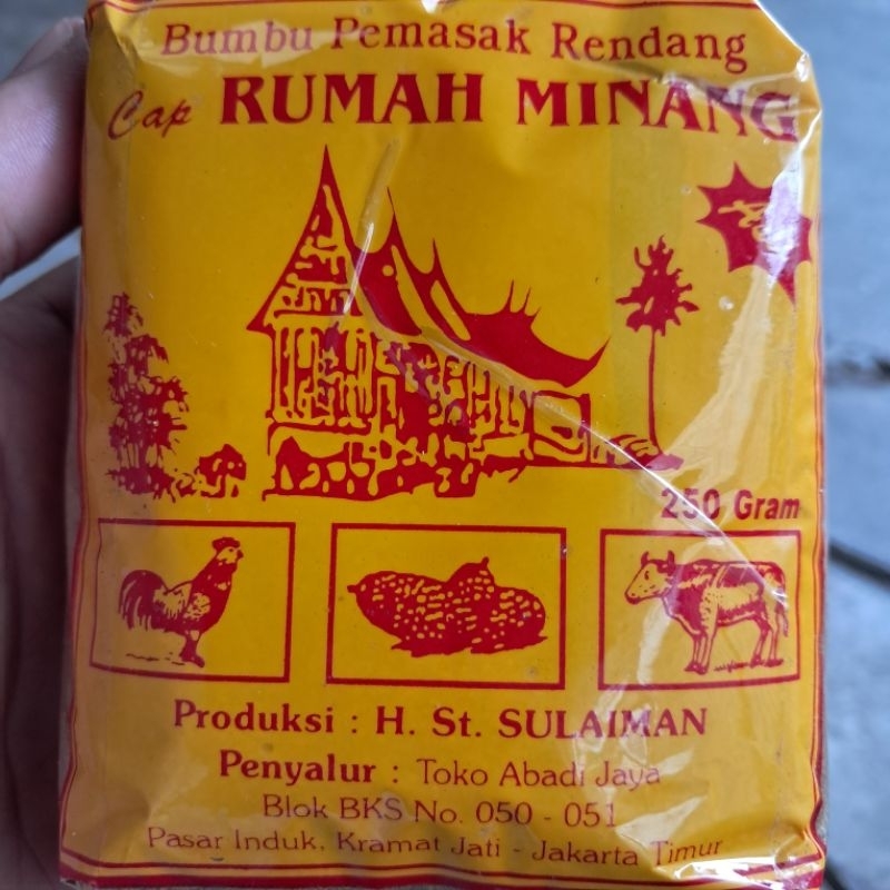 

Bumbu Rendang Cap Rumah Minang 250 Gram Halal Spices