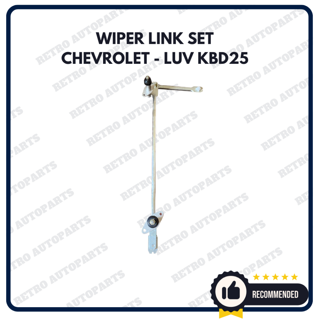 CHEVROLET - LUV KBD25 | Wiper Link Mobil Chevrolet Luv KBD25 Bahan Plat Besi Warna Silver Wiper satu