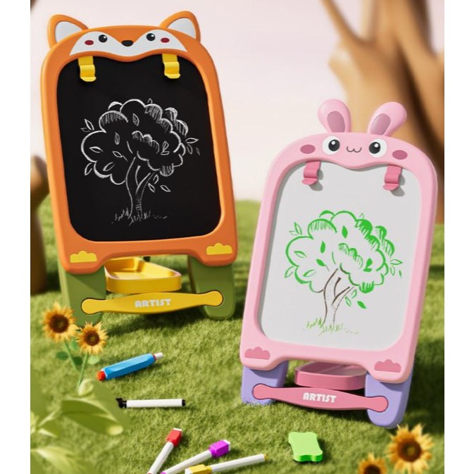 

[planet] Mainan Edukasi Anak Papan Tulis Magnet 2 Sisi -Magnetic White Board Double Side