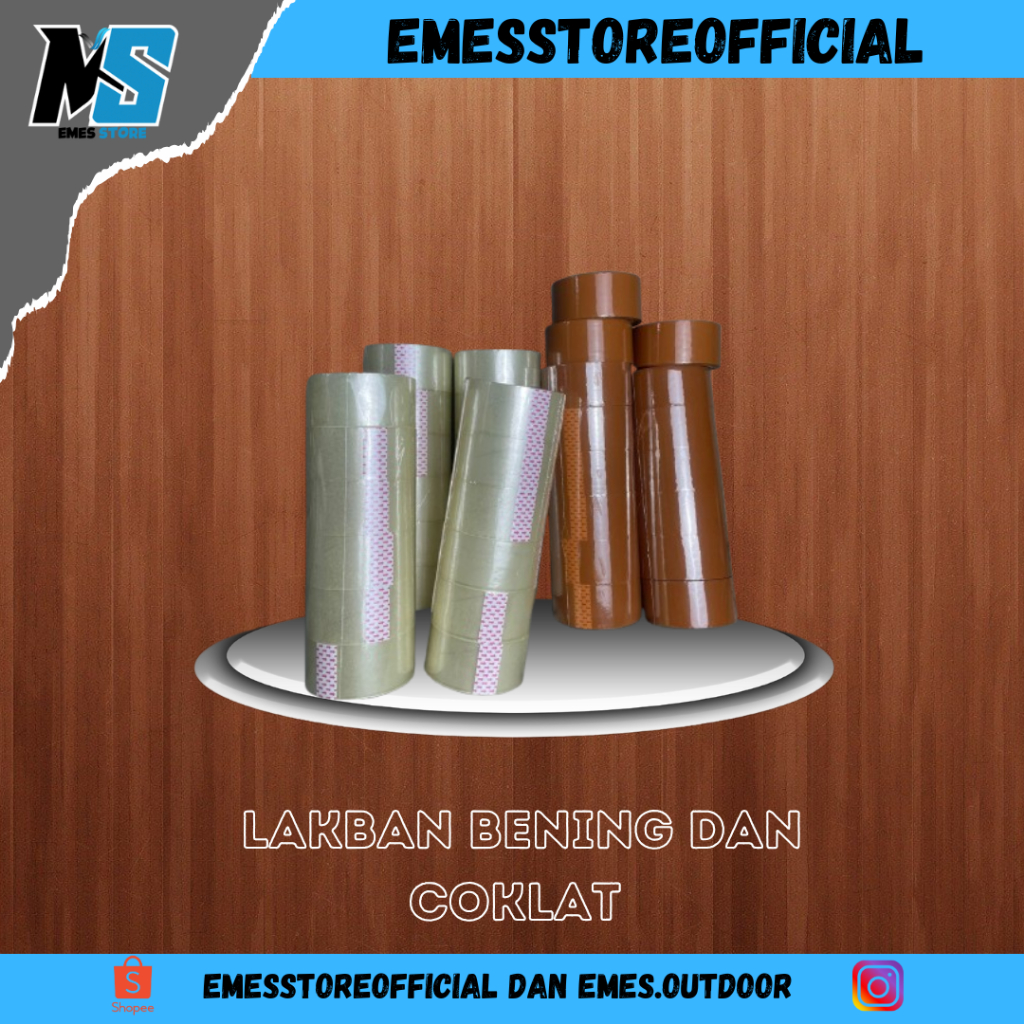 

Lakban Bening dan Coklat 45mm 90Yard