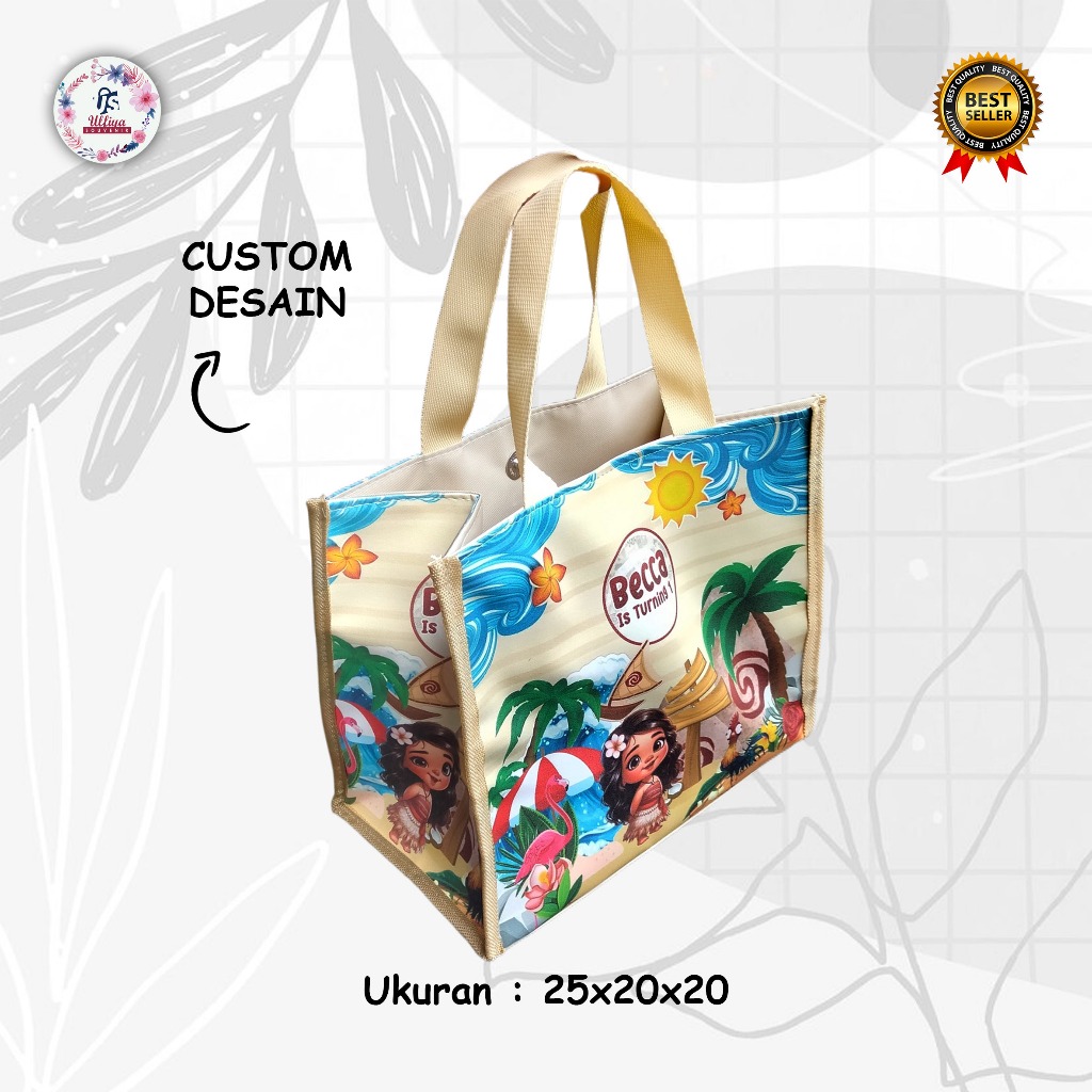 

PREMIUM MODEL ERICA BAG 25x20x20 Tas Ultah Murah Di Bawah 30 Ribuan Tema Moana Dan Bisa Custom Tema Cewek Cowok, Foto, Nama