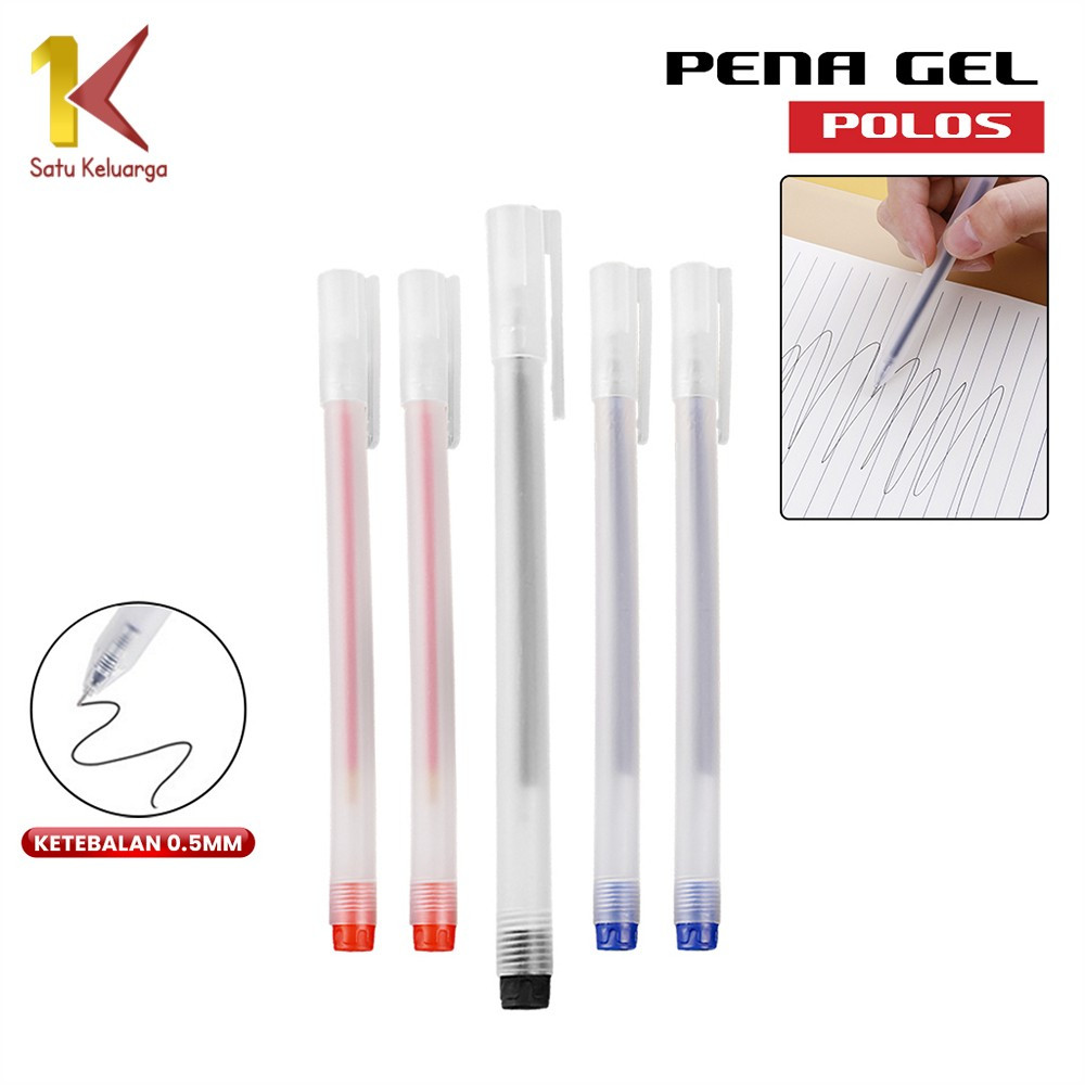 

Satu Keluarga Pena Gel Alat Tulis Pulpen 0.5mm Motif Polos A46 Pulpen Cair Perlengkapan Sekolah Ballpoint Kantor Import