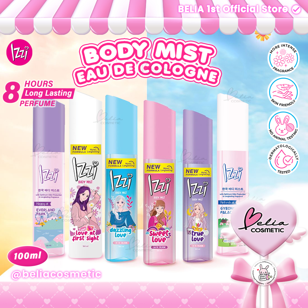 ❤ BELIA ❤ IZZI Body Mist Eau De Cologne 100ml | Parfum Wanita | More Longlasting | Love At First Sig