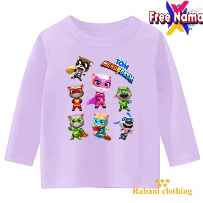 baju talking tom heroes kaos anak lengan panjang