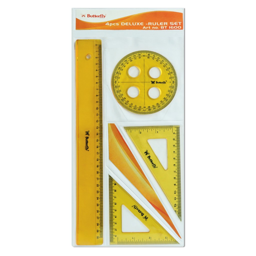 

Butterfly Penggaris Segitiga BT 1600 & BT 1700 SET / Set Penggaris