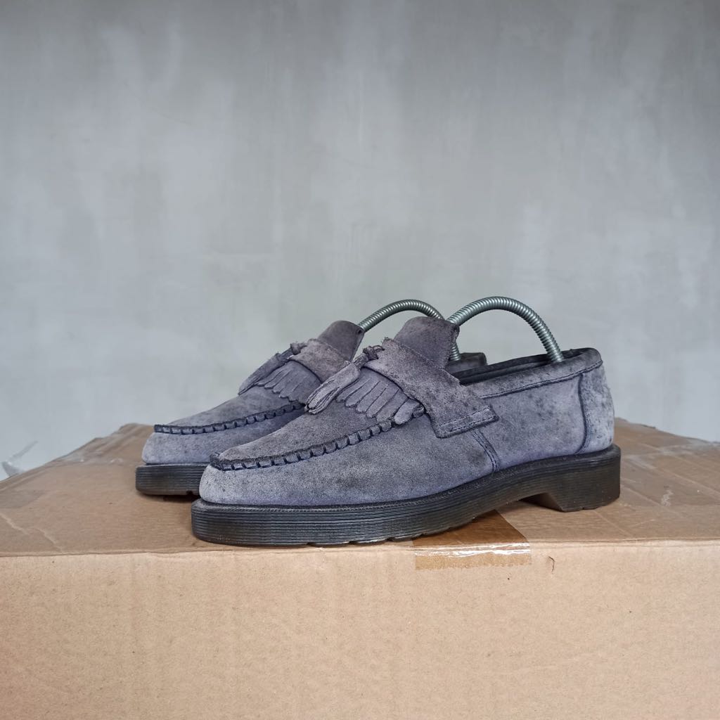 dr martens adrian tassel loafers suede sz 41