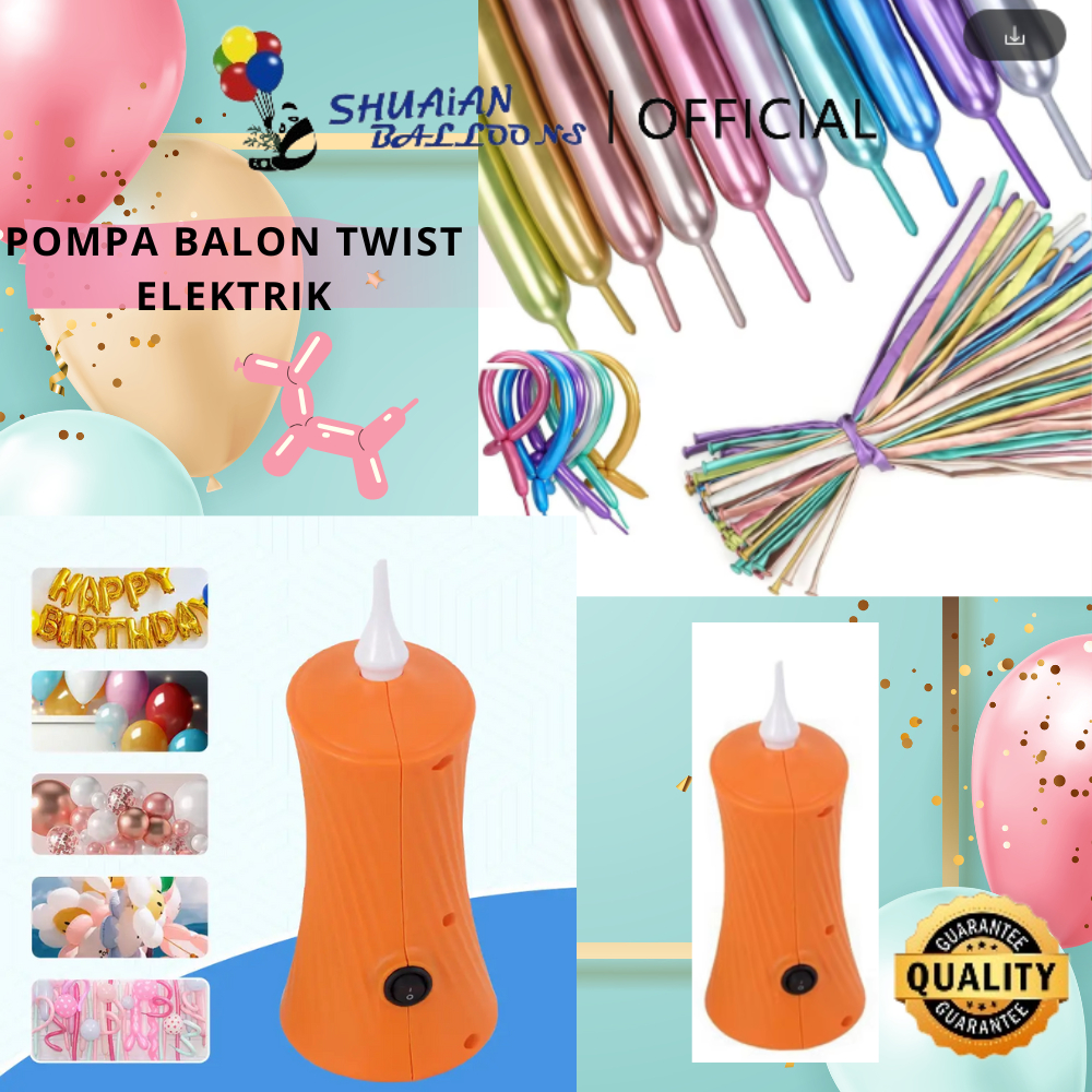 Pompa Balon Twist Elektrik / Pompa Balon Pentil Elektrik / Pompa Balon Cacing