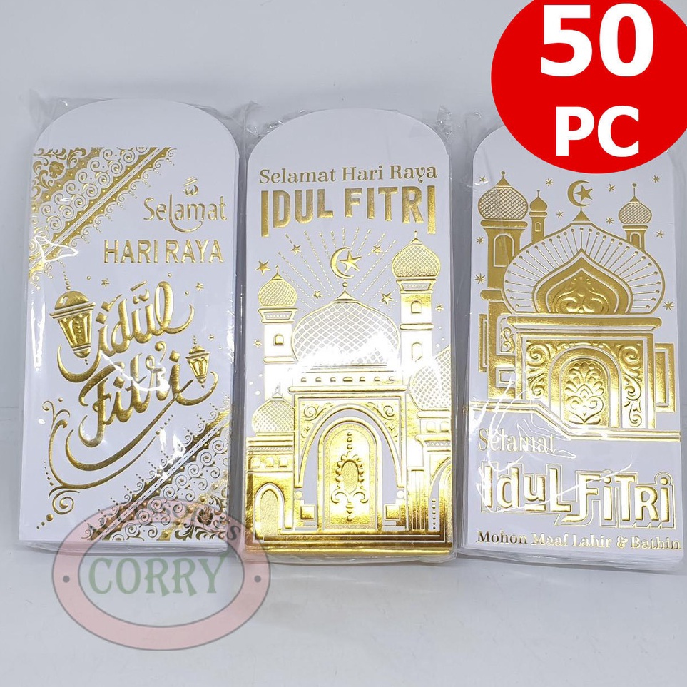 

sp Terkini Angpao Idul Fitri Lebaran Isi 5 Mewah 17 Cm Bulk Murah Amplop Uang Putih Embos Emas Mengkilap G81