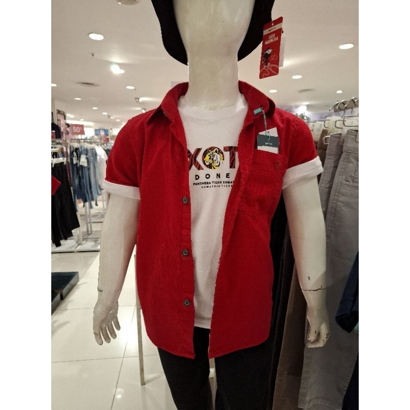 TWIST Kids Kemeja Anak Laki Laki Lengan Pendek Solid