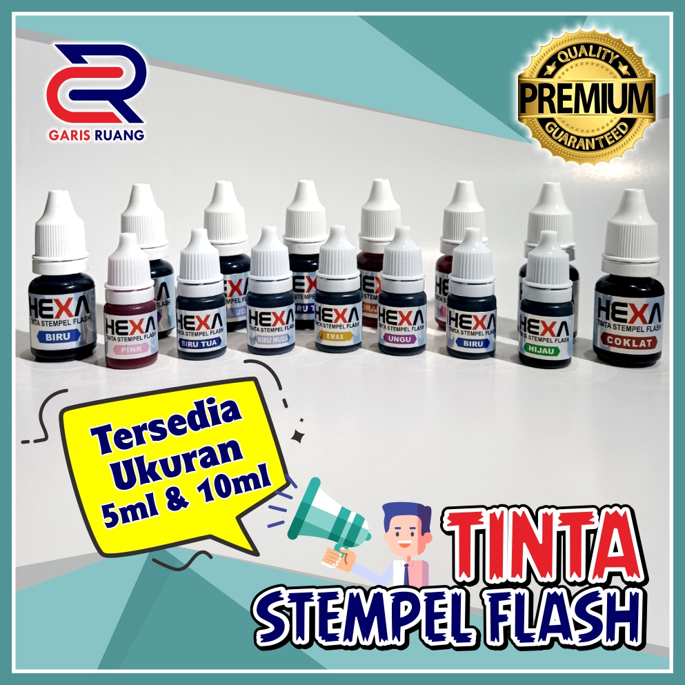 

Tinta Stempel Flash Premium Quality 5ml & 10ml & 15ml