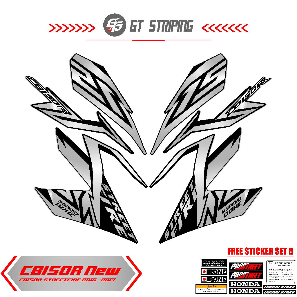 STRIPING CB150R NEW /MTF4 / STIKER STRIPING CB150R BARU / STRIPING SET CB150R NEW / STIKER POLET LIS