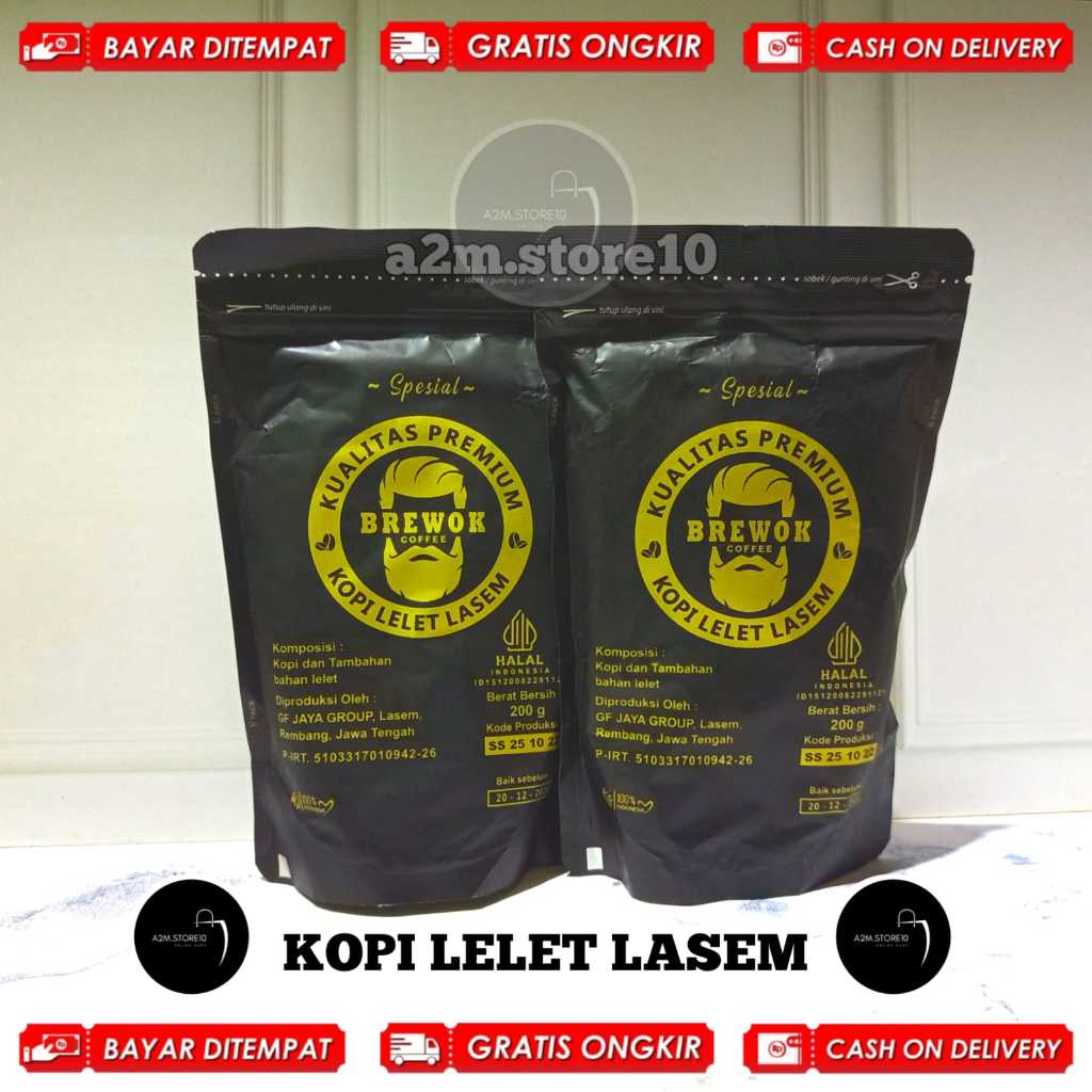 

KOPI LELET LASEM 225 GRAM BREWOK KOPI HITAM KOPI ASLI TERLARIS BUBUK KOPI HALUS