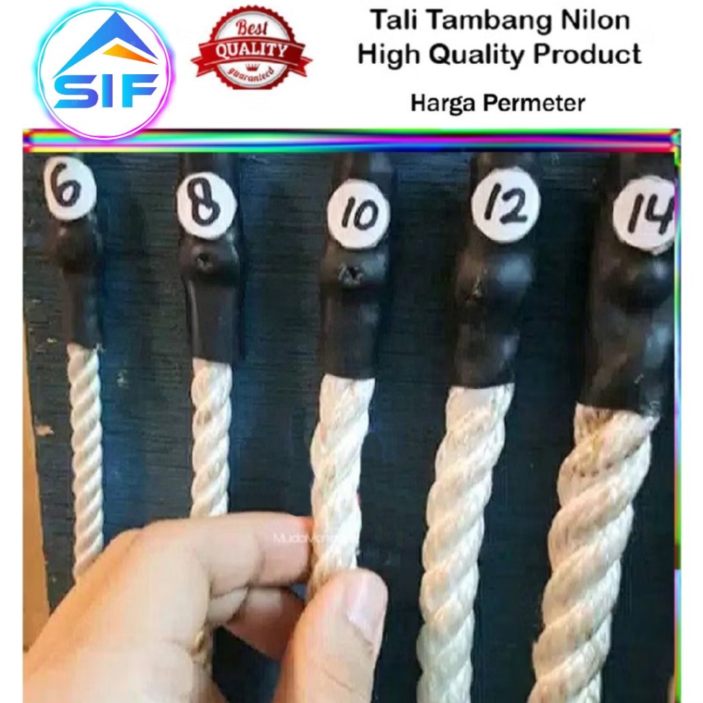 

Tali Tambang Kecil Nilon Nylon Rope 6mm 7mm 8mm Pengikat Barang Putih Qualitas Eksport Murah