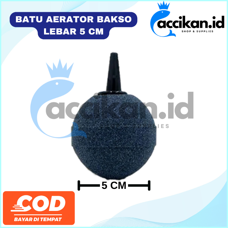 Batu Aerator Bulat 4 Cm Batu Aerasi Gelembung Udara Aquarium Kolam