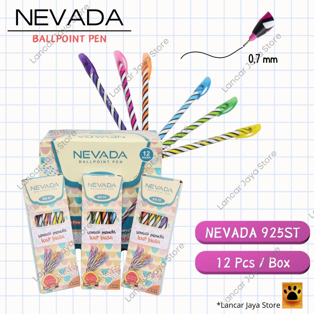 

Pulpen Nevada 925 ST Pulpen Ulir Nevada 925ST Ballpoint Bolpoin Colourful 1 Pack