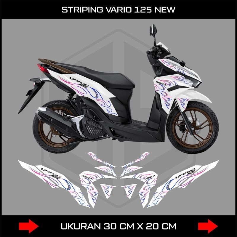 STRIPING VARIO 125 NEW MOTIF API STIKER VARIO API