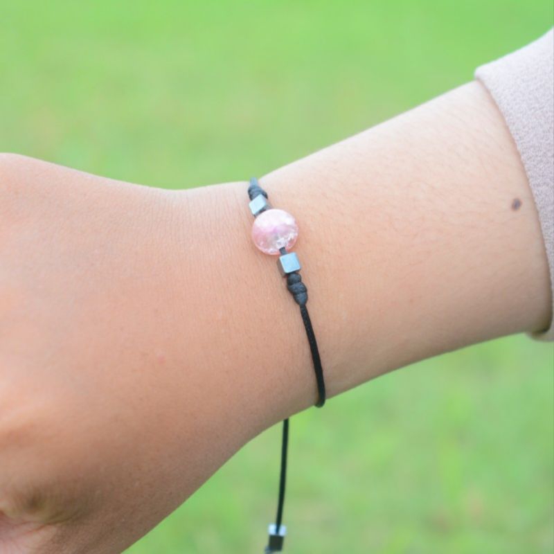 Gelang Manik Kaca Retak Macaron 06