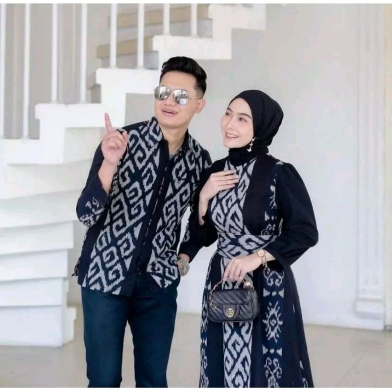 set tenun Andin new NF-cople tenun Andin kondangan-baju tenun kemeja pria-baju tenun dress wanita an