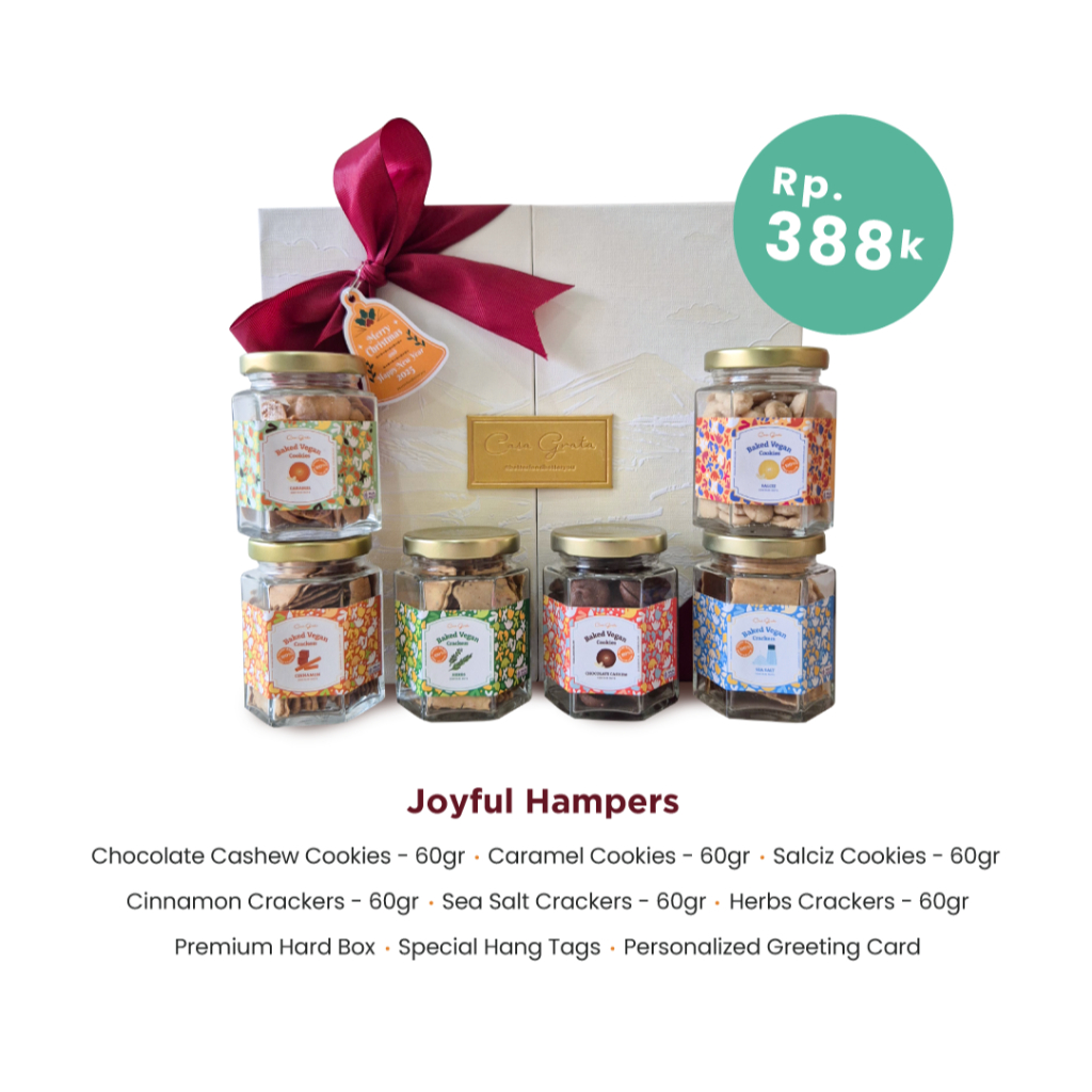 

Joyful Christmas Hampers by Casa Grata - Vegan , Gluten Free , Natural - Vegan Hampers - Kado Natal