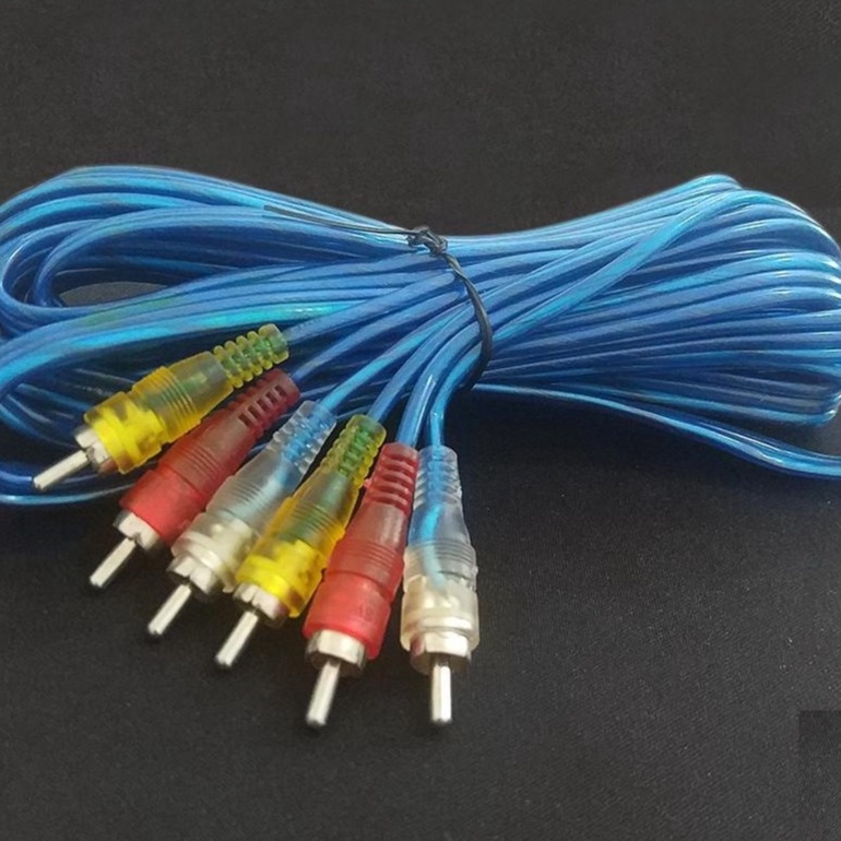 HJ6 kabel 3 Rca To 3 Rca 4 Meter  Kabel Rca  Rca 4m Av Video Kabel DVD TV