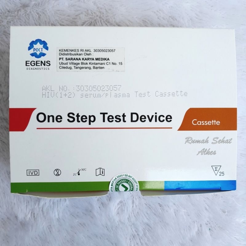 HIV TEST DEVICE ALAT TES HIV EGENS Isi 25 Per Box