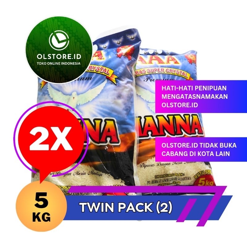 

Beras Manna Premium 5kg isi 2 sak