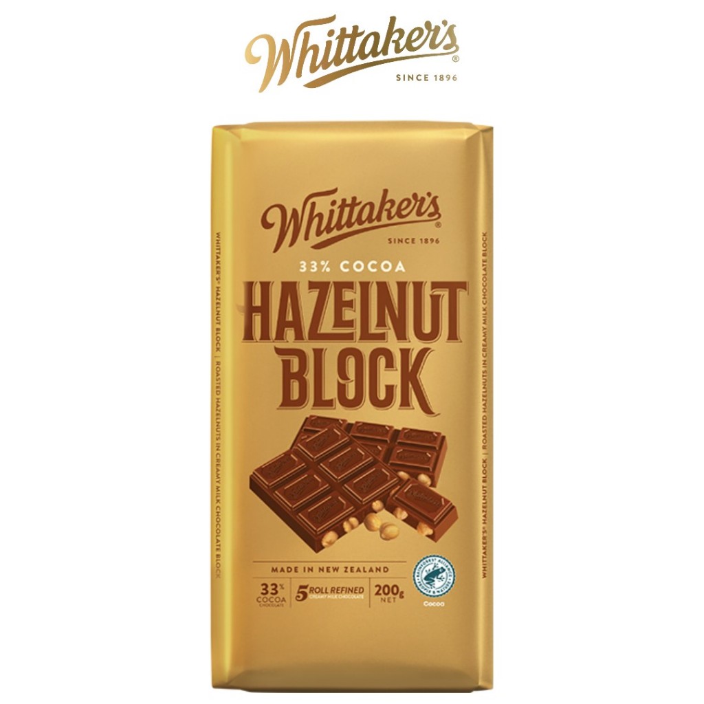 

Whittakers Hazelnut Chocolate Block 200gr Whittaker's Coklat Original