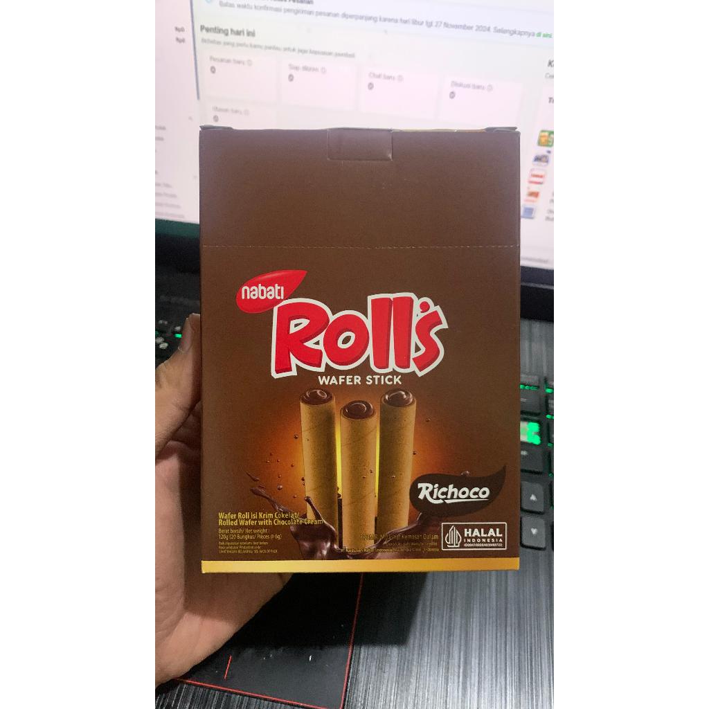 

Nabati Rolls Wafer Stick isi 20pcs